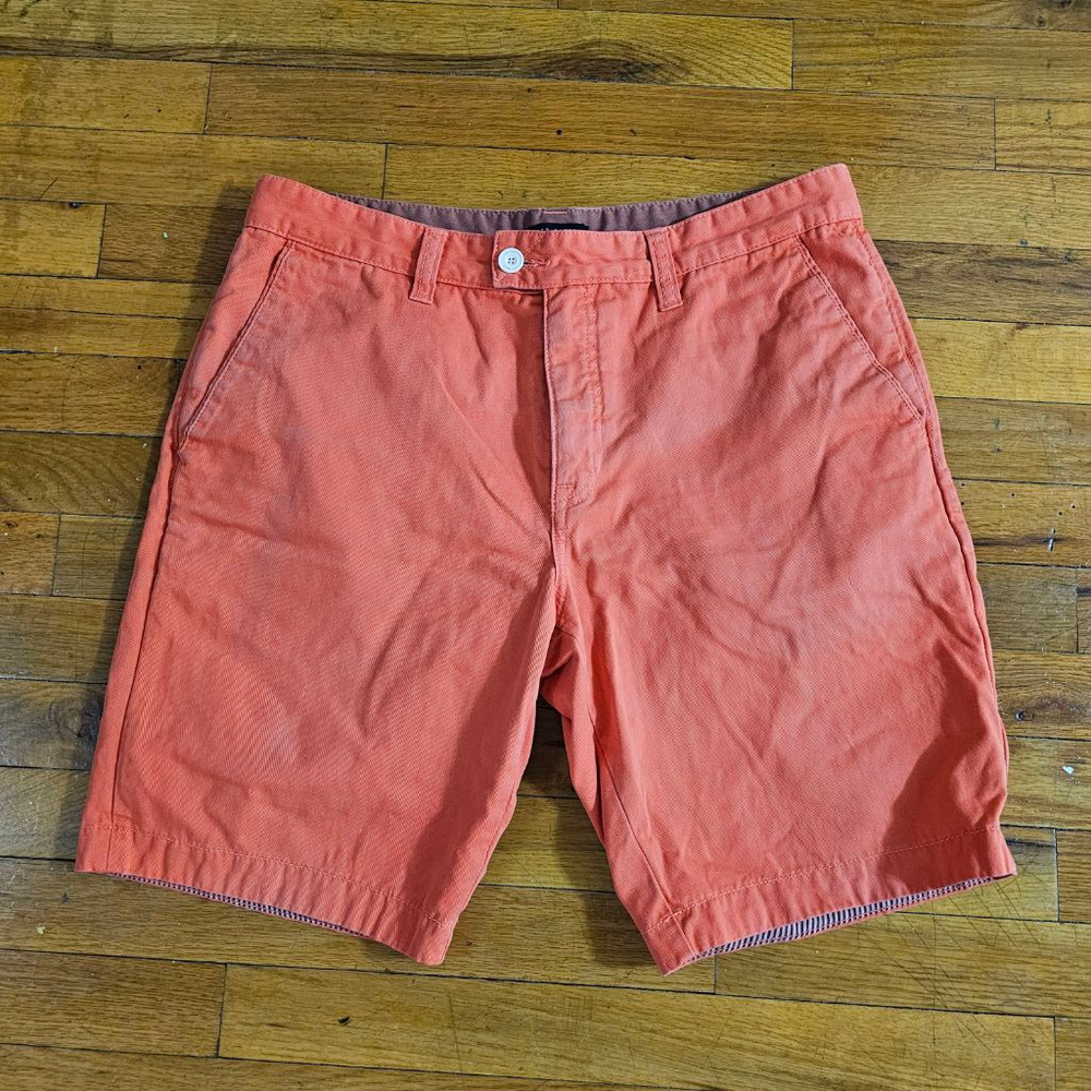 Ted Baker Orange Cotton Casual Shorts Size 34